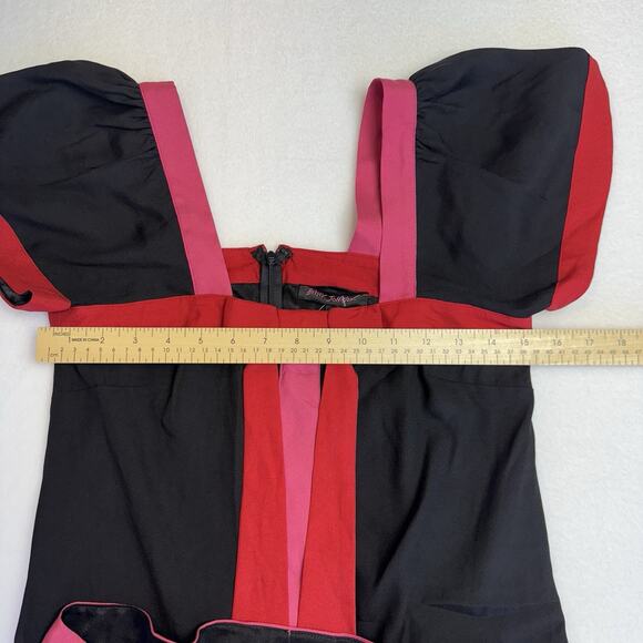 Vtg Dead Stock 90’s Betsey Johnson Black Dress Short Sleeve Made In USA Size 4 - Picture 5 of 7